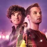 Main characters Gabriel and Andy back to back with Jake in the middle